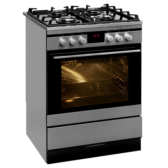 With gas oven