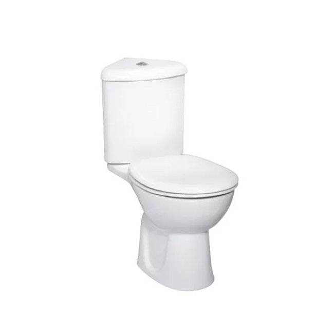 VitrA Arkitekt 9754B003-7201 - angular floor toilet with anti-splash, microlift and shower drain