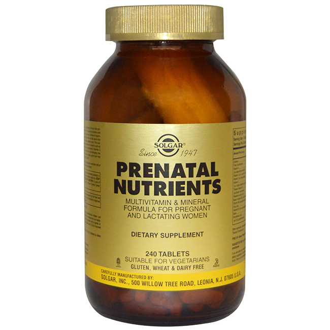 Solgar Prenatal Nutrient - kiinteyttävä ja rauhoittava