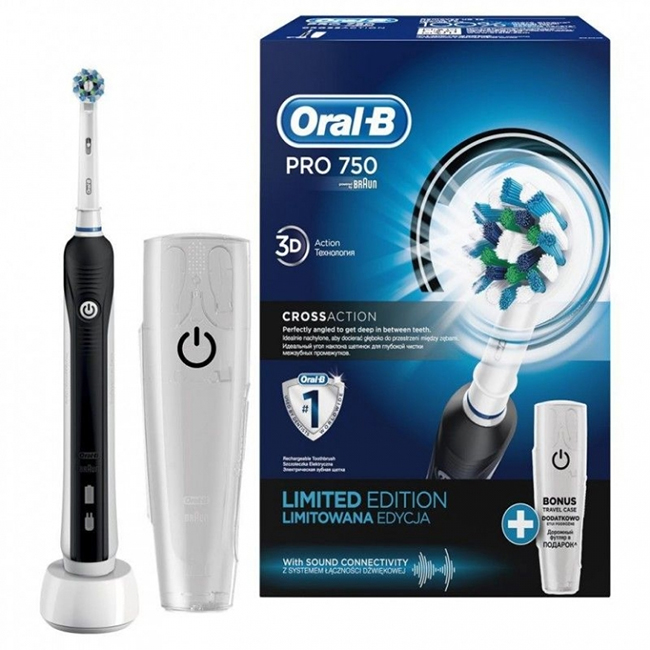 Oral-B Pro 750 CrossAction - brosse électrique pour un soin méticuleux