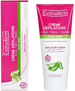 EVOLUDERM Crème dépilatoire à l'aloe vera - Épilateur express pour tous les types de peau