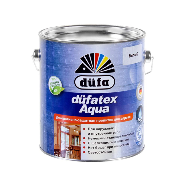 Dufatex aqua, white - for the facade of the house