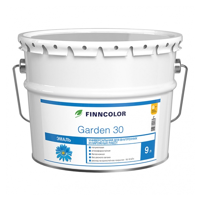 Finncolor Garden 30 9 l - gyakran mosható falakhoz