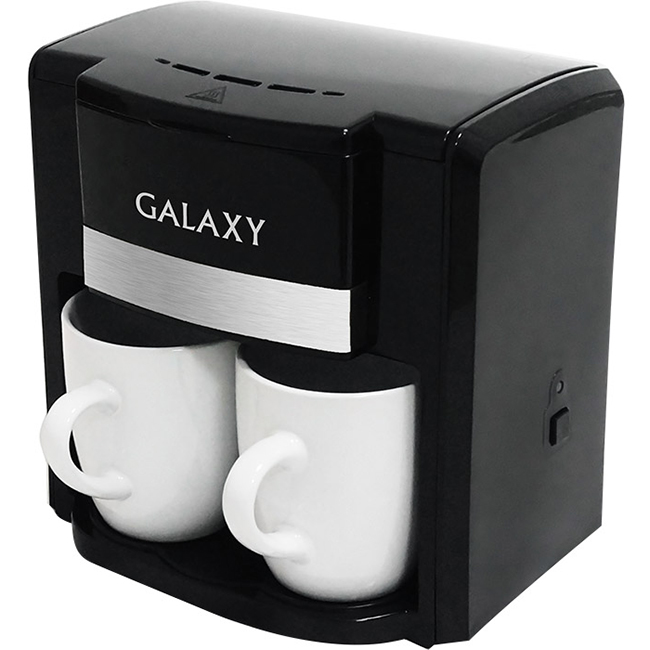 Galaxy GL 0708 - صانع القهوة مصغرة مع أكواب لشخصين