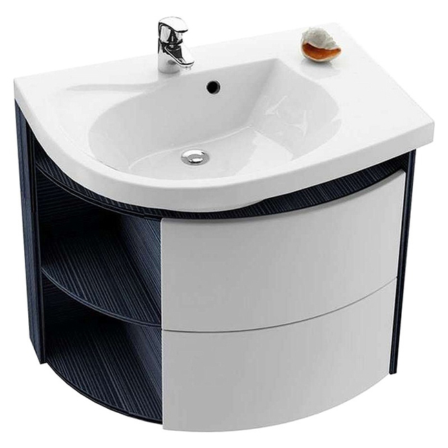 RAVAK Rosa Comfort - lavabo angolare semicircolare con mobiletto