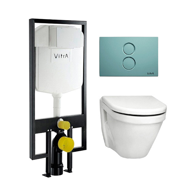 VitrA S50 9003B003-7200 - sturdy and practical wall-mounted toilet with installation