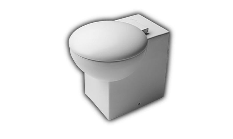 Hatria You & Me YXZ601 - Toilettes à fond angulaire (Italie) avec citerne cachée