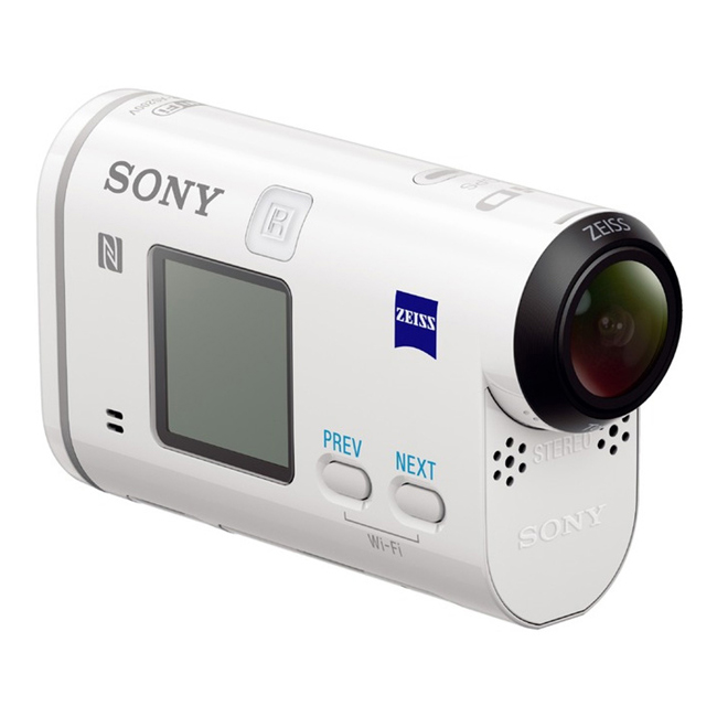 Sony HDR-AS200V, jossa on integroitu GPS