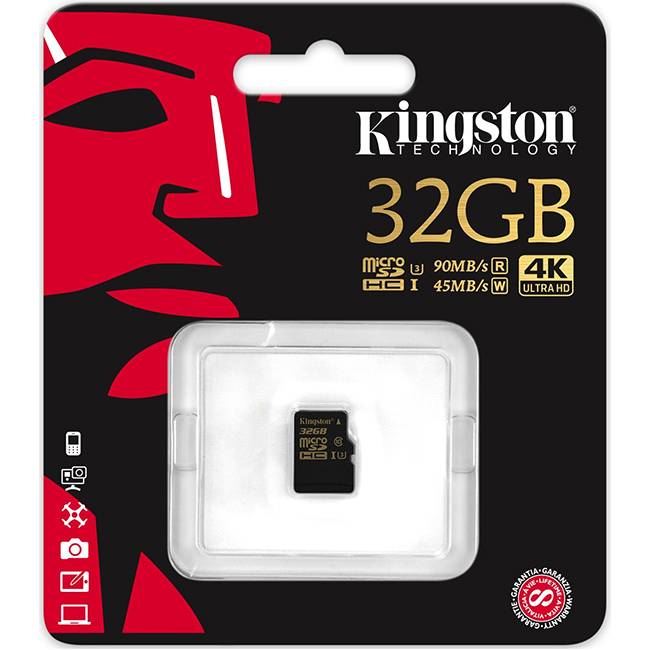 KINGSTON microSDHC 32GB SDC - للرسوم الكاريكاتورية على هاتف الطفل