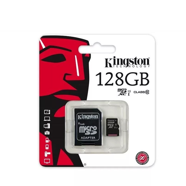 KINGSTON microSDXC 128Gb - turvalliseen tietojen tallennukseen