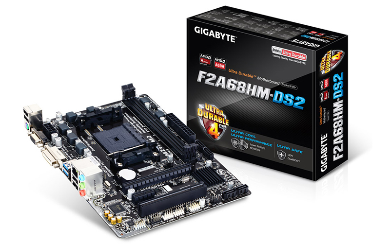 GIGABYTE GA-F2A68HM-DS2 - pelikoneen asennukseen AMD-prosessorilla