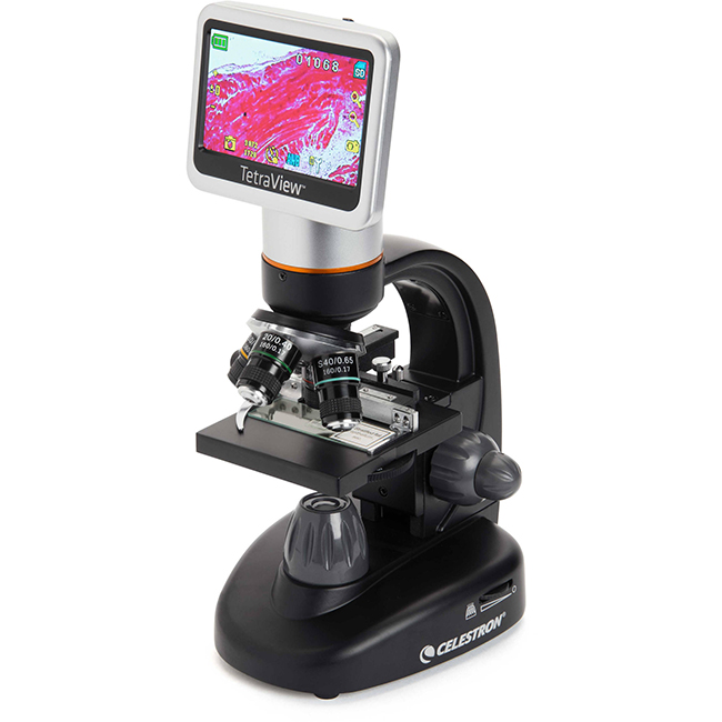 Celestron TetraView - the best digital microscope with LCD-display
