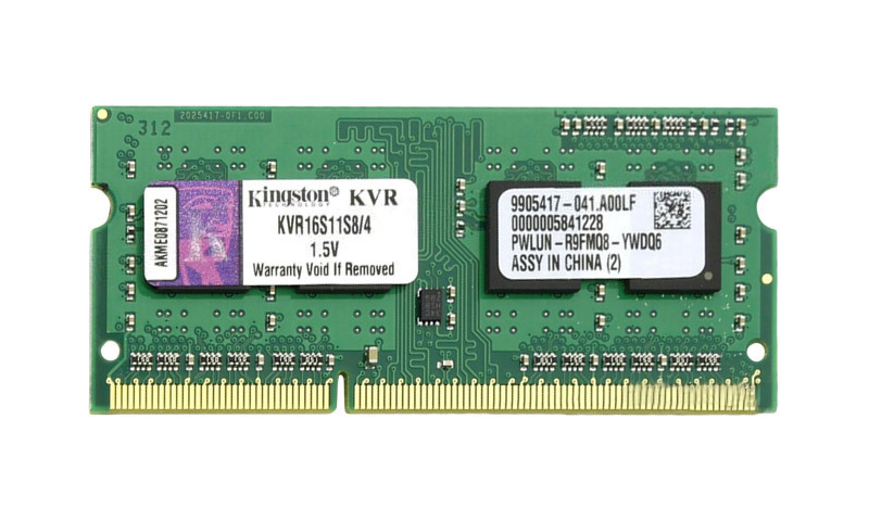 Kingston KVR16S11S8 / 4 - reduced power consumption and heat dissipation