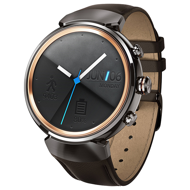 Asus ZenWatch 3 - vibrant colors of the screen and a large selection of dials